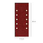 Lija recambio con velcro 115x280 mm con agujeros grano  40 (10 piezas)