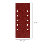 Lija recambio con velcro 115x280 mm con agujeros grano  80 (10 piezas)