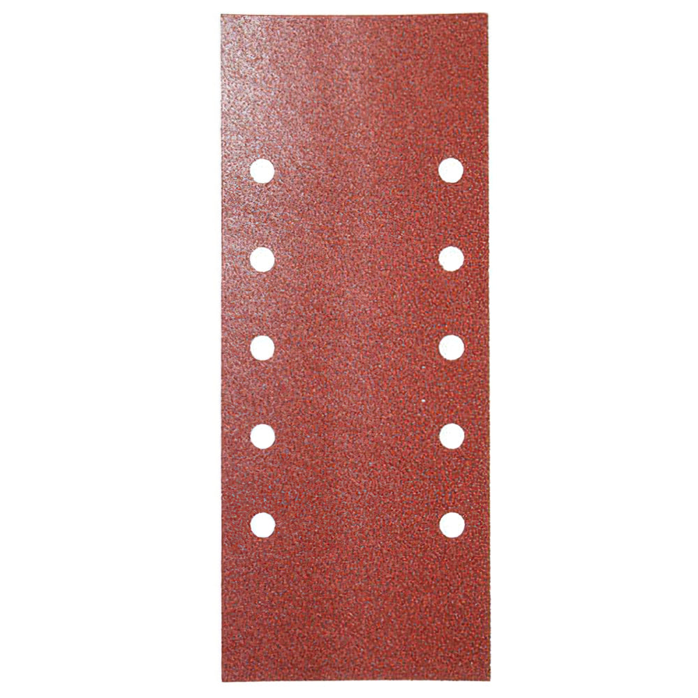 Lija recambio con velcro 115x280 mm con agujeros grano  120 (10 piezas)