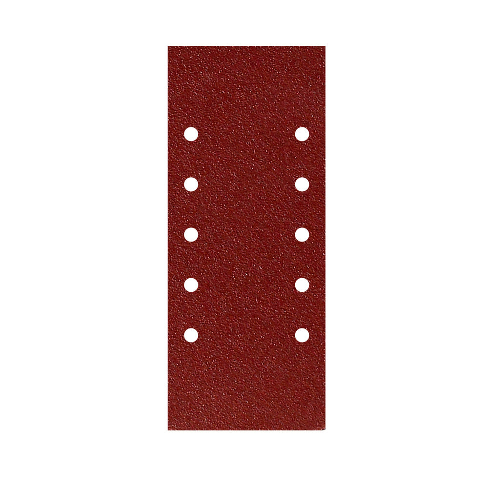 Lija recambio con velcro 115x280 mm con agujeros grano  180 (10 piezas)