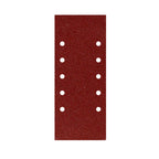 Lija recambio con velcro 115x280 mm con agujeros grano  180 (10 piezas)
