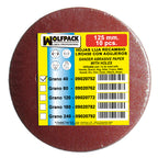 Lija recambio velcro para lijadoras excéntricas disco 125 ø con agujeros grano 40 (10 piezas)