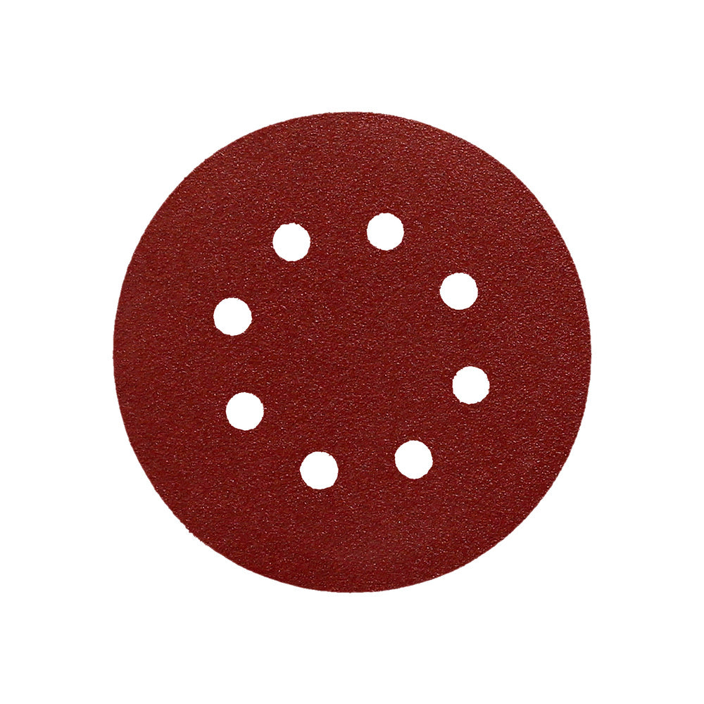 Lija recambio velcro disco ø 125 mm con agujeros grano 180 (10 piezas)