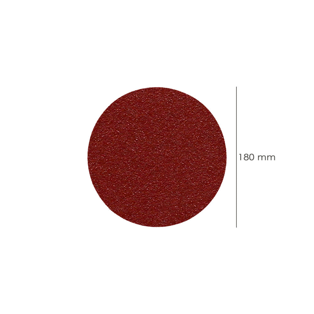 Lija recambio velcro amoladora ø 180 mm grano  80 (10 piezas)