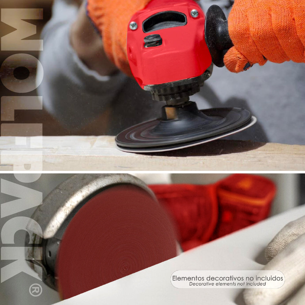 Lija recambio velcro para amoladora ø 180 mm grano 120 (10 piezas)