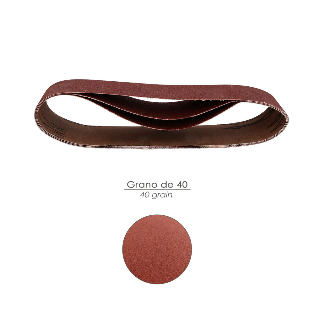 Lija recambio para lijadoras de banda  75x457 mm grano  40 (pack 3 piezas)