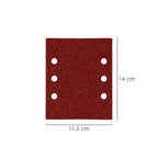 Lija recambio con velcro 114x140 mm con agujeros grano  180 (10 piezas)