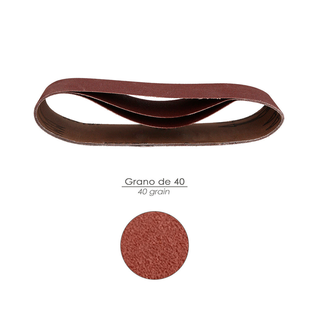 Lija recambio banda  75x533 mm grano  40 (3 piezas)