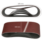 Lija recambio banda 100 x 690 mm grano 150 (6 piezas)