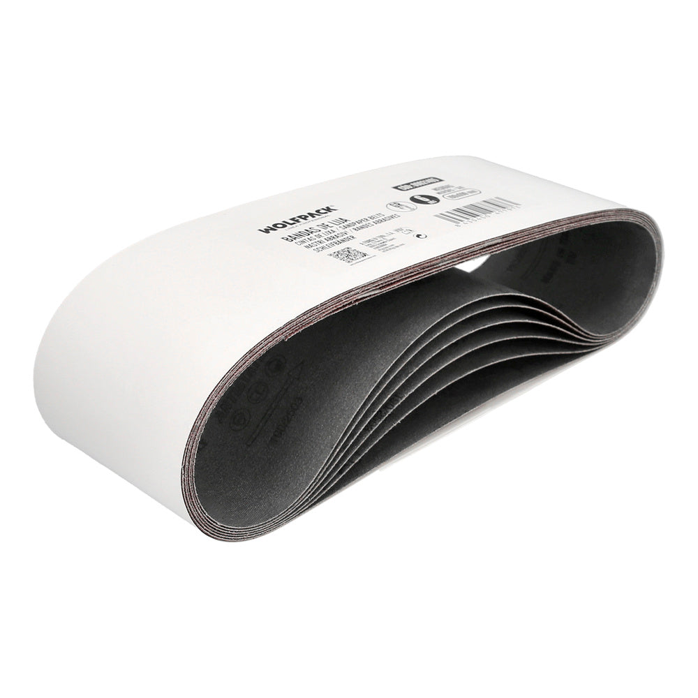 Lija recambio banda 100 x 690 mm grano 180 (6 piezas)