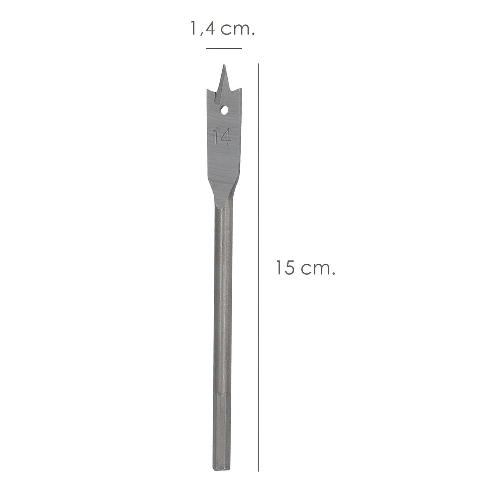 Broca plana de 3 pontas Wolfpack para madeira, 14,00 mm