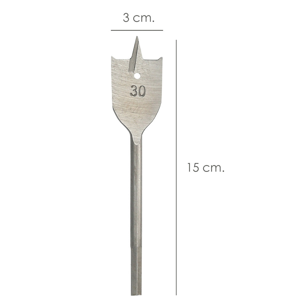 Broca plana madera 3 puntas wolfpack   30,00 mm