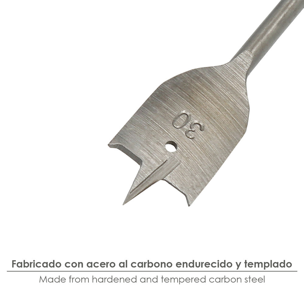 Broca plana madera 3 puntas wolfpack   30,00 mm