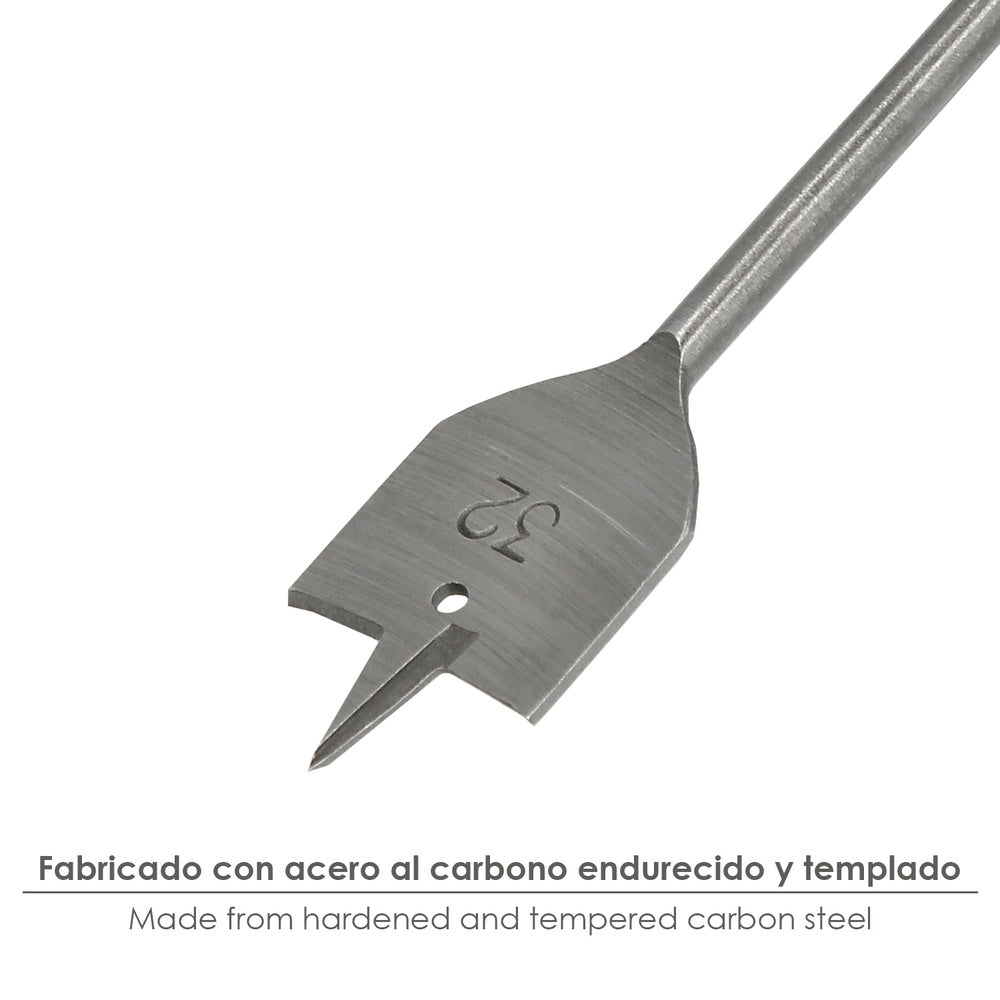 Broca plana madera 3 puntas wolfpack   32,00 mm