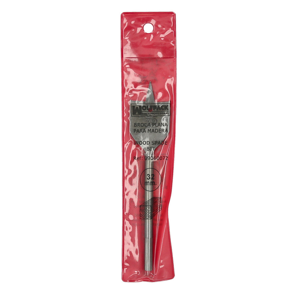 Broca plana madera 3 puntas wolfpack   32,00 mm