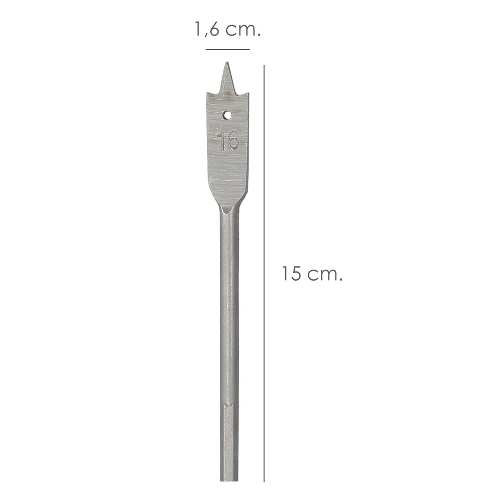 Broca plana madera 3 puntas wolfpack   16,00 mm