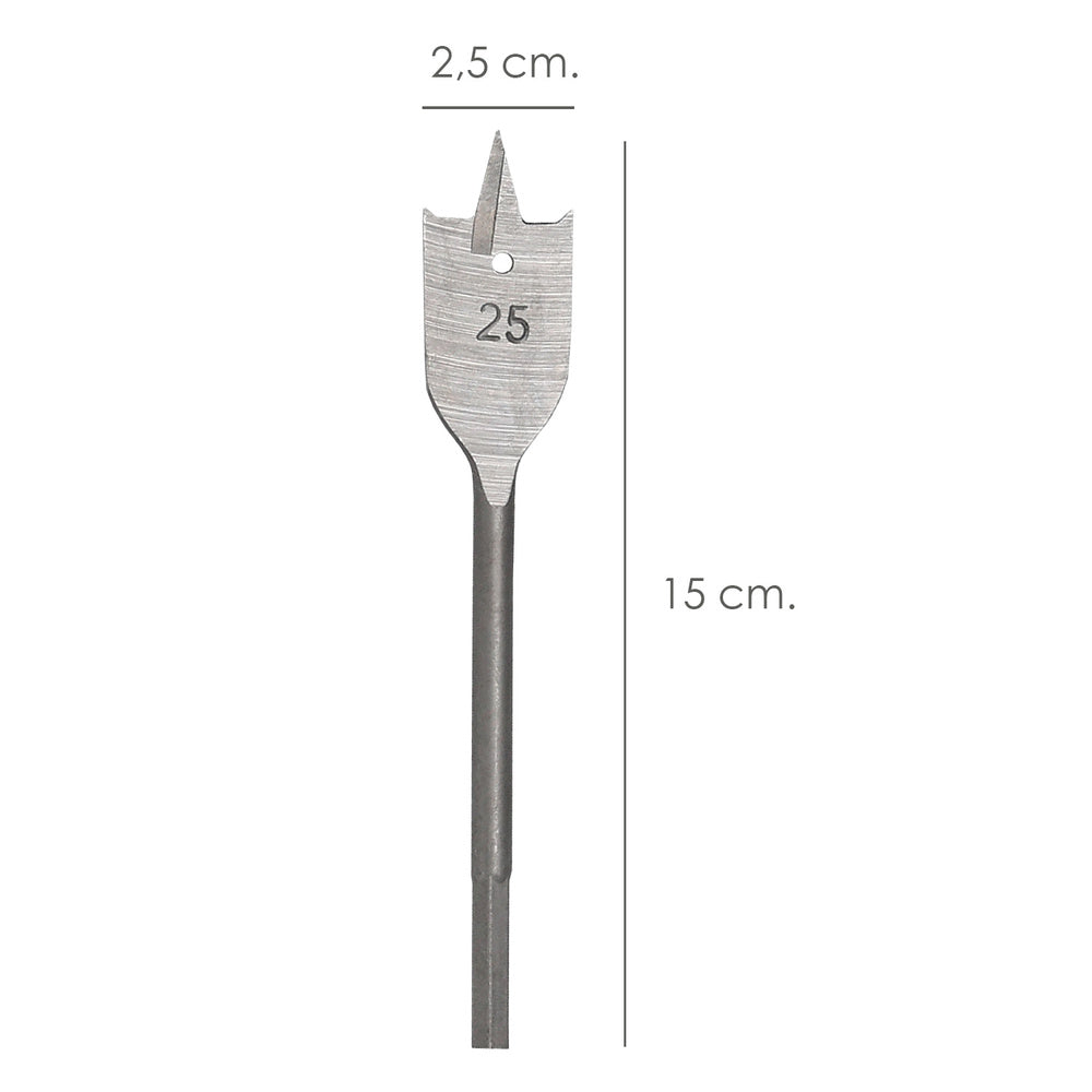 Broca plana madera 3 puntas wolfpack   25,00 mm