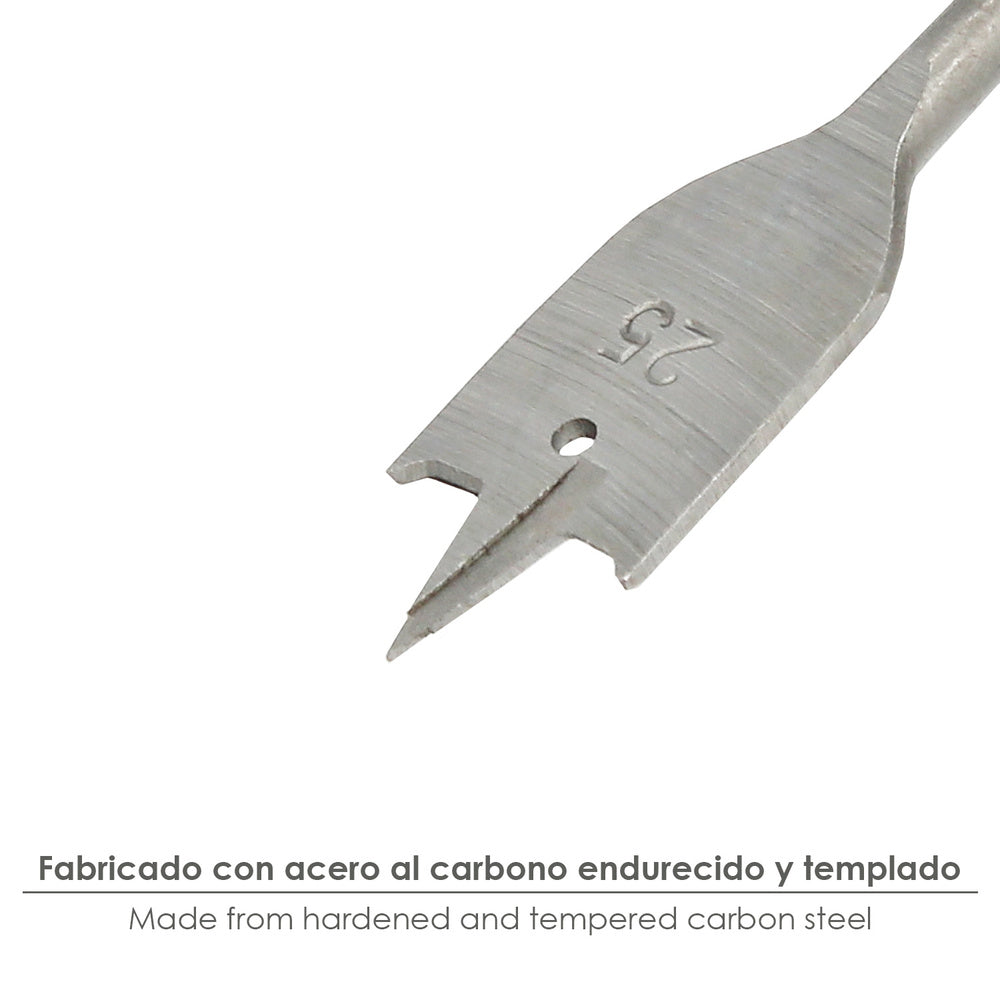Broca plana madera 3 puntas wolfpack   25,00 mm