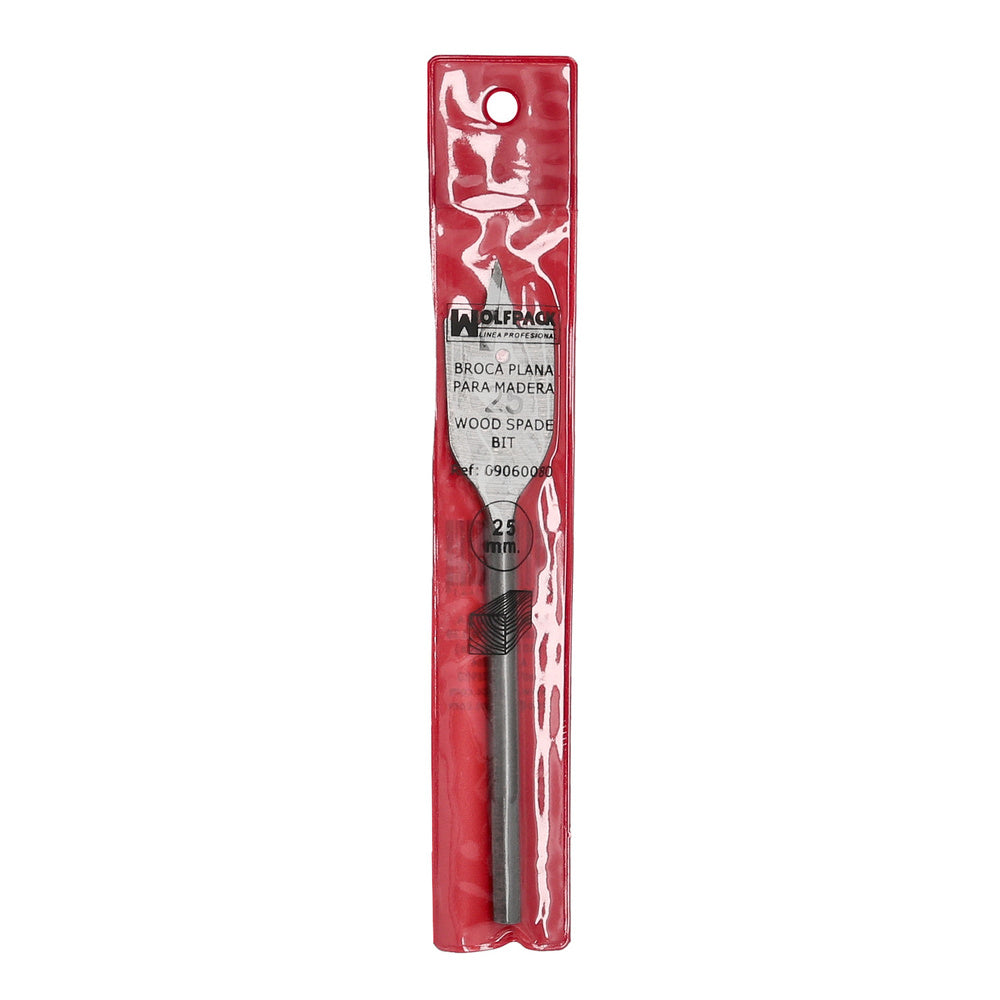 Broca plana madera 3 puntas wolfpack   25,00 mm