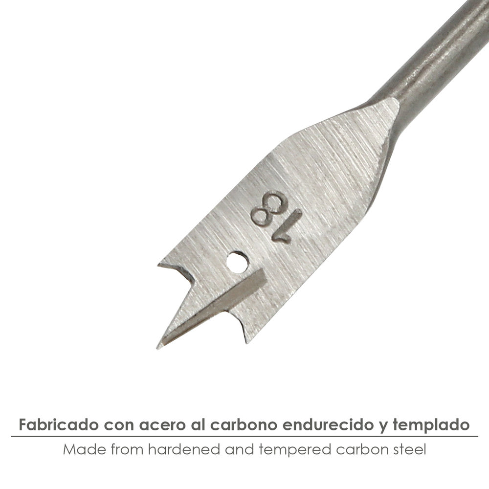 Broca plana madera 3 puntas wolfpack   18,00 mm