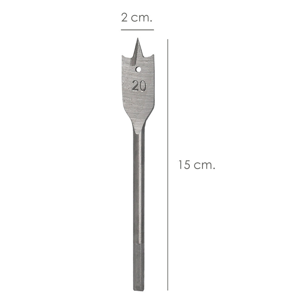 Broca plana madera 3 puntas wolfpack   20,00 mm