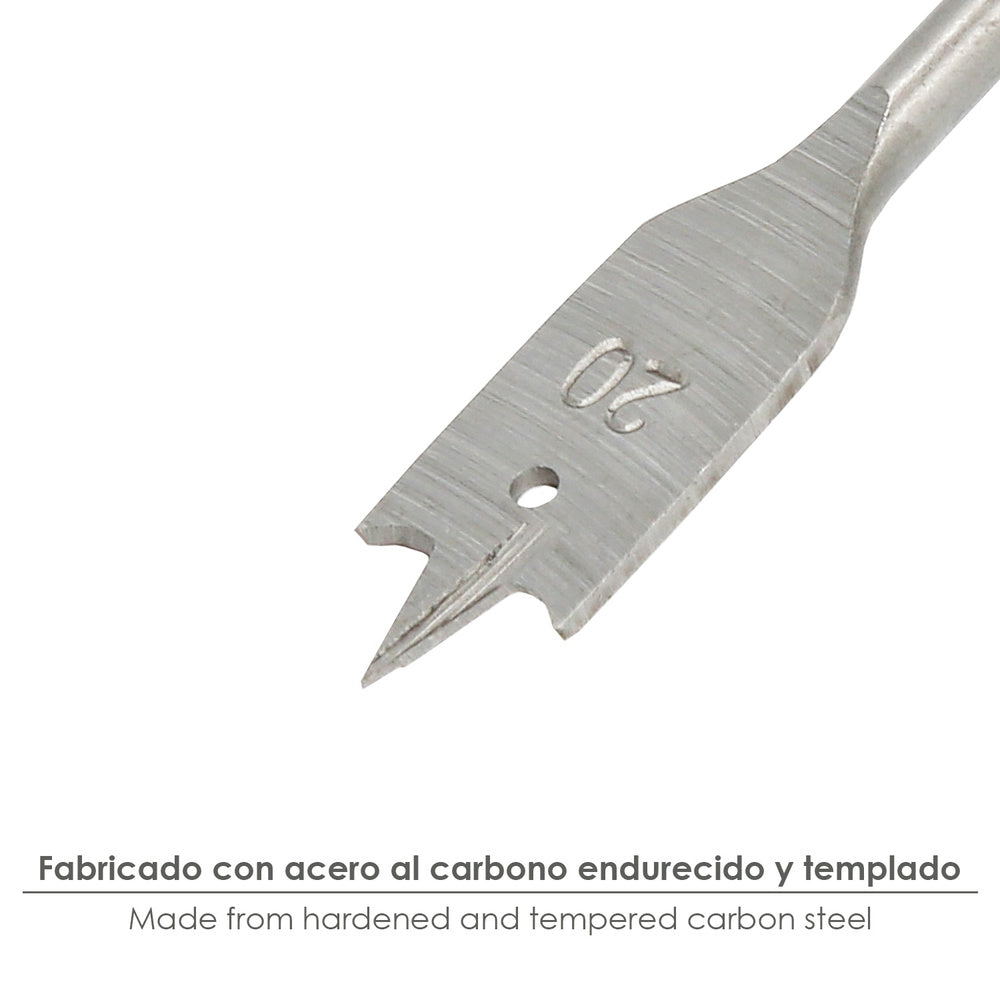 Broca plana madera 3 puntas wolfpack   20,00 mm