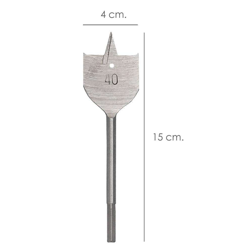 Broca plana madera 3 puntas wolfpack   40,00 mm