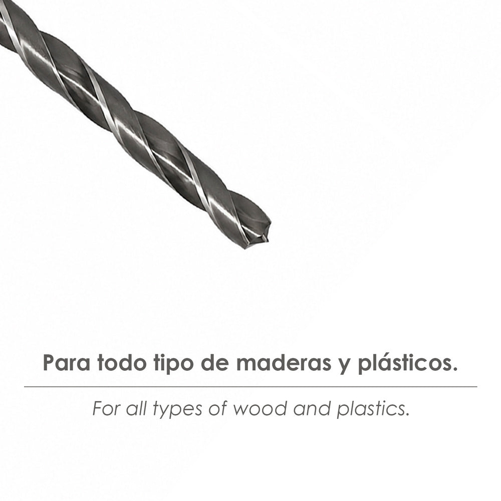 Broca espiral madera y plástico wolfpack   3,00 mm
