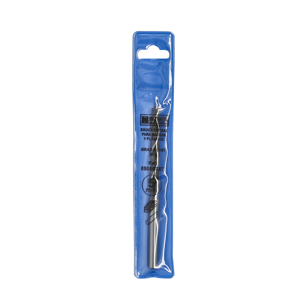 Broca espiral madera y plástico wolfpack   5,00 mm