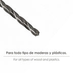 Broca espiral madera y plástico wolfpack   9,00 mm