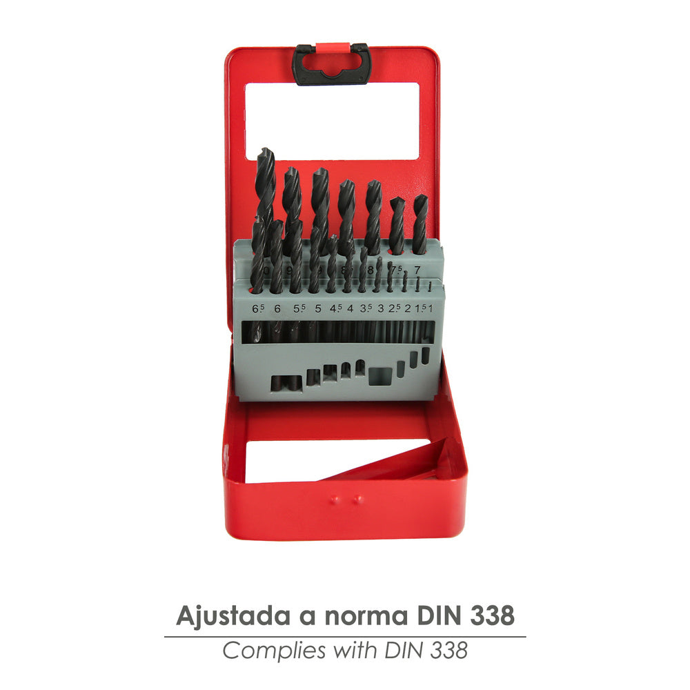 Wolfpack HSS drill bit set 1-10 mm 19 pieces