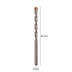 Carbide masonry drill bit / concrete ø 3 mm DIN 8039 tungsten tip.
