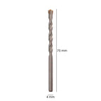 Widia drill bit for stone/concrete ø 4 mm DIN 8039 tungsten tip.