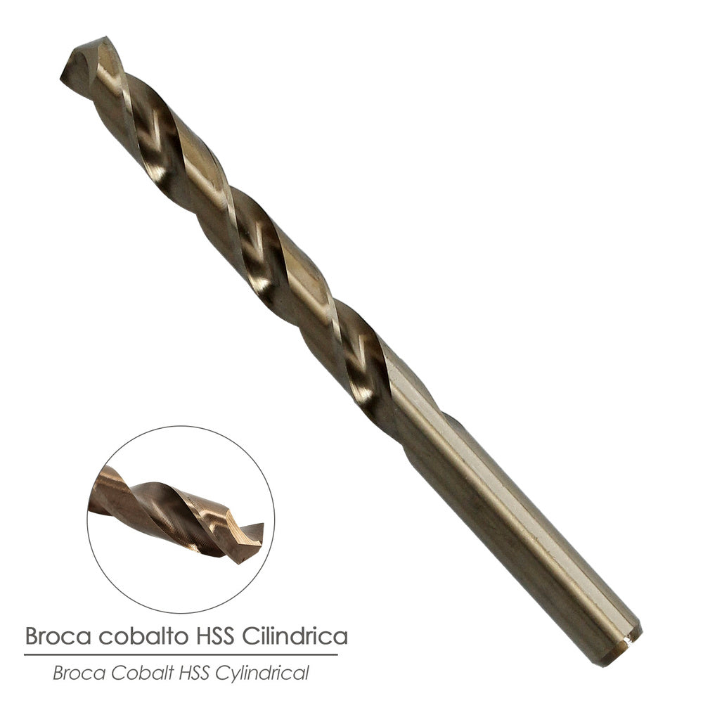 Broca cobalto hss cilíndrica 8,50 mm blister 1 unidade.