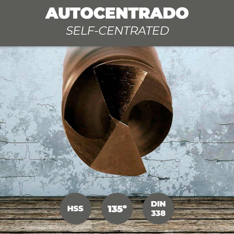 Broca cobalto hss cilindrica 10,00 mm. blister 1 unidad