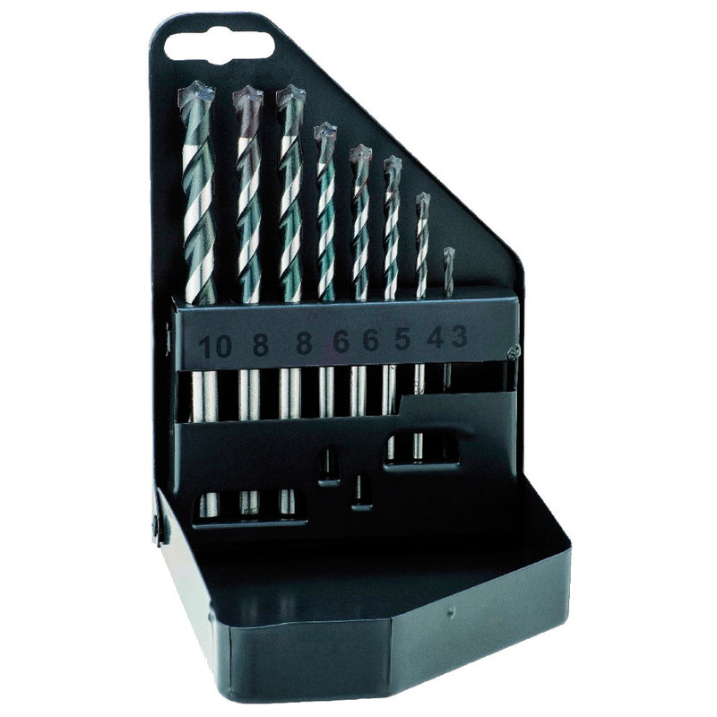 Brocas de carburo en estuche para cemento 8 piezas