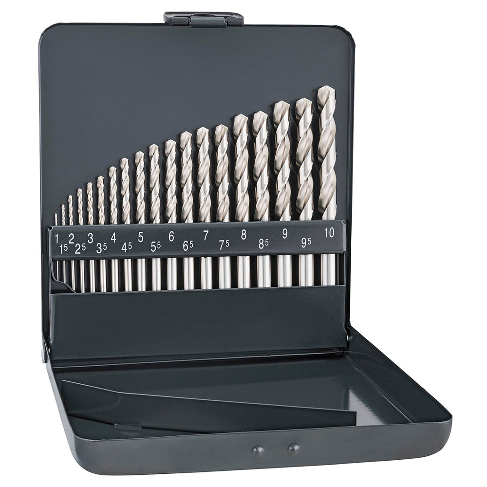 Alpen cobalt drill bit set, 19 pieces