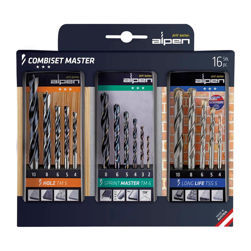 Estuche brocas alpen kombiset  16 piezas
