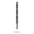 Broca alpen hss metal head ø 4,50 mm. Tecnología pec 3 filos corte, antideslizante, vástago 3 caras, mas rápida, menor esfuerzo
