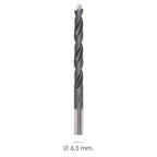 Broca alpen hss metal head ø 6,50 mm. Tecnología pec 3 filos corte, antideslizante, vástago 3 caras, mas rápida, menor esfuerzo