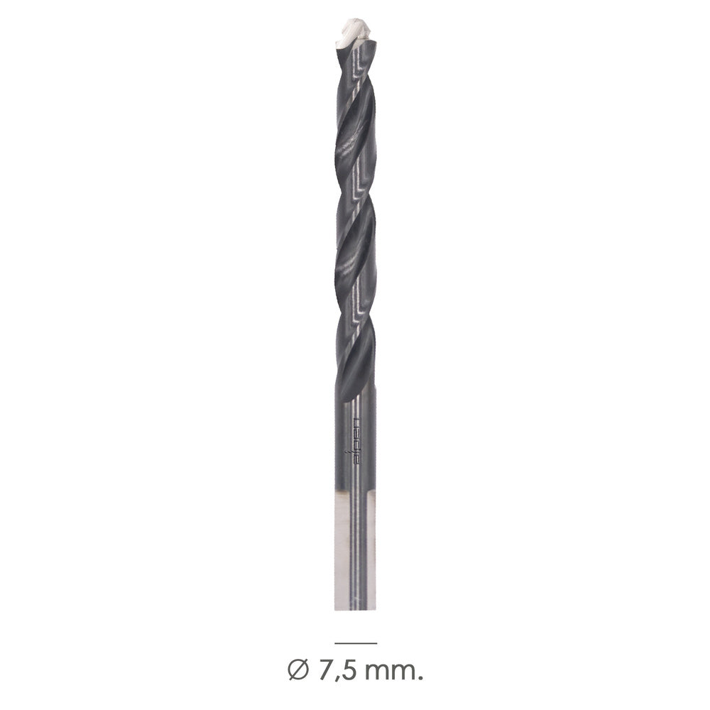 Broca alpen hss metal head ø 7,50 mm. Tecnología pec 3 filos corte, antideslizante, vástago 3 caras, mas rápida, menor esfuerzo