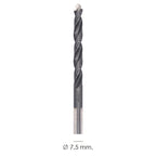 Broca alpen hss metal head ø 7,50 mm. Tecnología pec 3 filos corte, antideslizante, vástago 3 caras, mas rápida, menor esfuerzo
