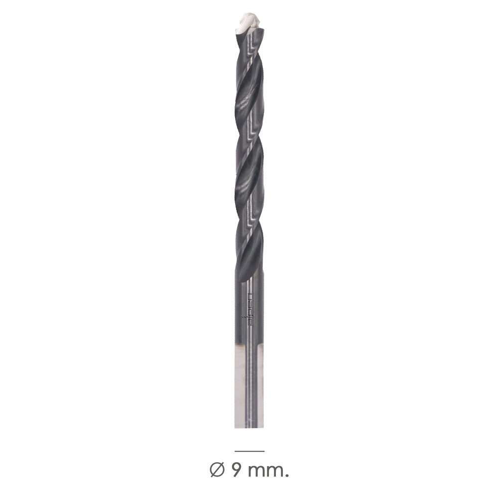 Broca alpen hss metal head ø 9,00 mm. Tecnología pec 3 filos corte, antideslizante, vástago 3 caras, mas rápida, menor esfuerzo