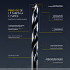 Broca alpen hss metal head ø 9,00 mm. Tecnología pec 3 filos corte, antideslizante, vástago 3 caras, mas rápida, menor esfuerzo