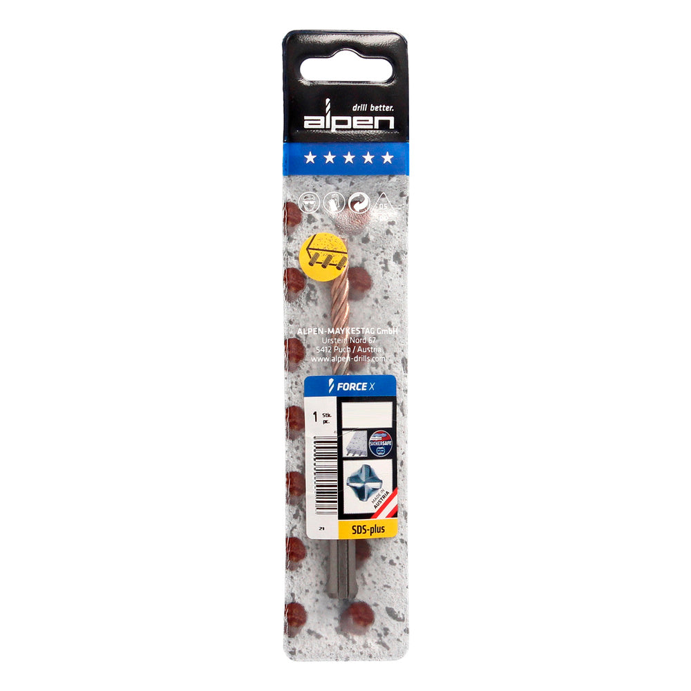 Broca alpen sds plus force x 16,00 x 310 mm hormigón armado
