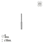 Broca SDS Plus de 8 arestas de corte, especial para betão armado, Ø 5 x 110 mm, broca para paredes, broca para fundações, broca para muros