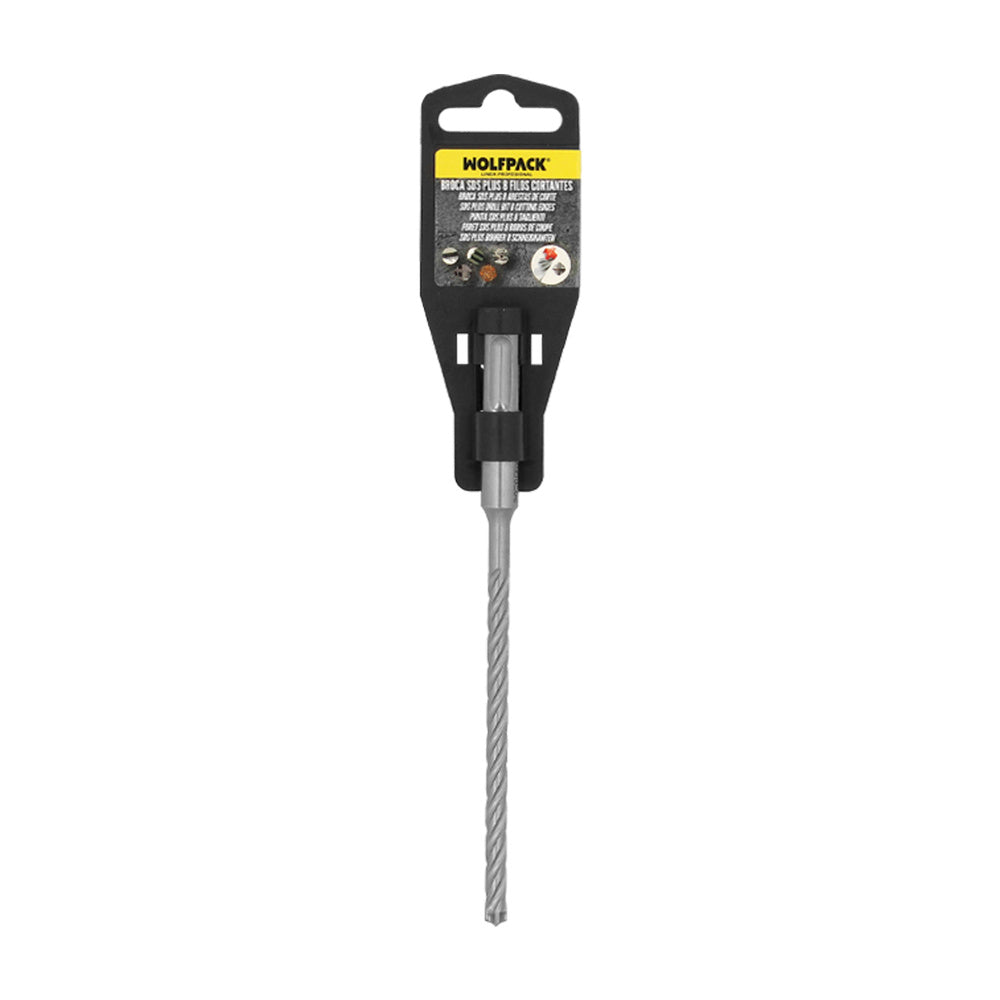 Broca sds plus 8 filos cortantes especial para hormigón armado ø 5 x 160 mm broca paredes, broca cimientos, broca muros