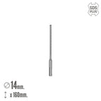 Broca sds plus 8 filos cortantes especial para hormigón armado ø 6 x 160 mm broca paredes, broca cimientos, broca muros
