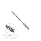 SDS Plus drill bit, 8 cutting edges, specially designed for reinforced concrete, ø 10 x 160 mm wall drill bit, foundation drill bit, masonry drill bit
