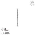 SDS Plus drill bit, 8 cutting edges, special for reinforced concrete, Ø 12 x 160 mm, wall drill bit, foundation drill bit, masonry drill bit